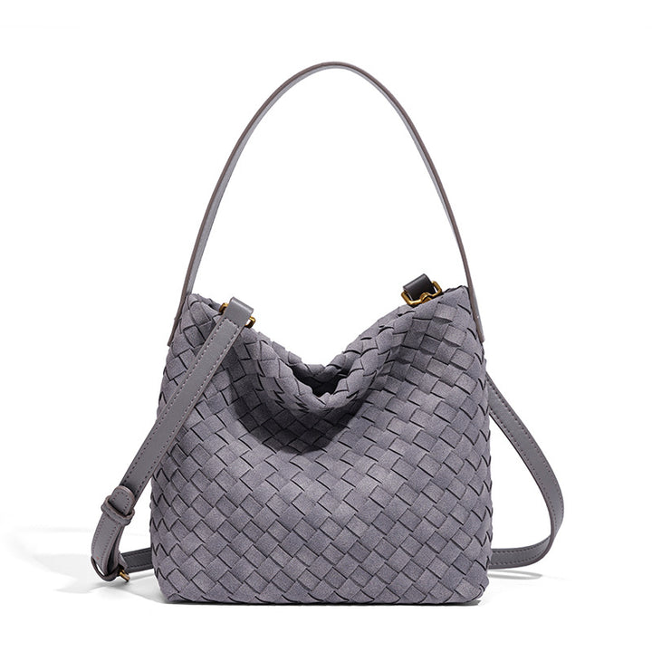 THE FAUX SUEDE BLOCK VOLUME TOTE