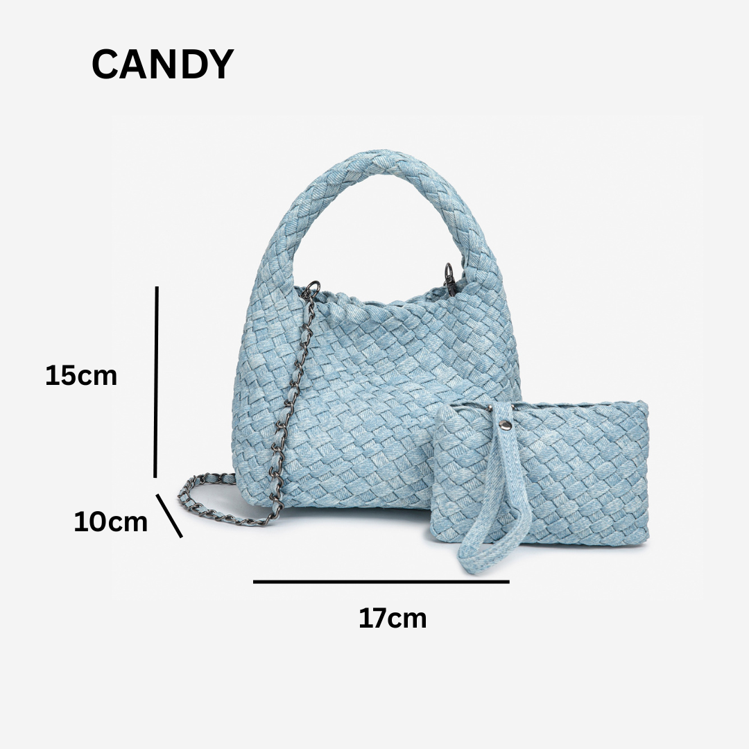 THE DENIM BLOCK VOLUME TOTE size chart 1
