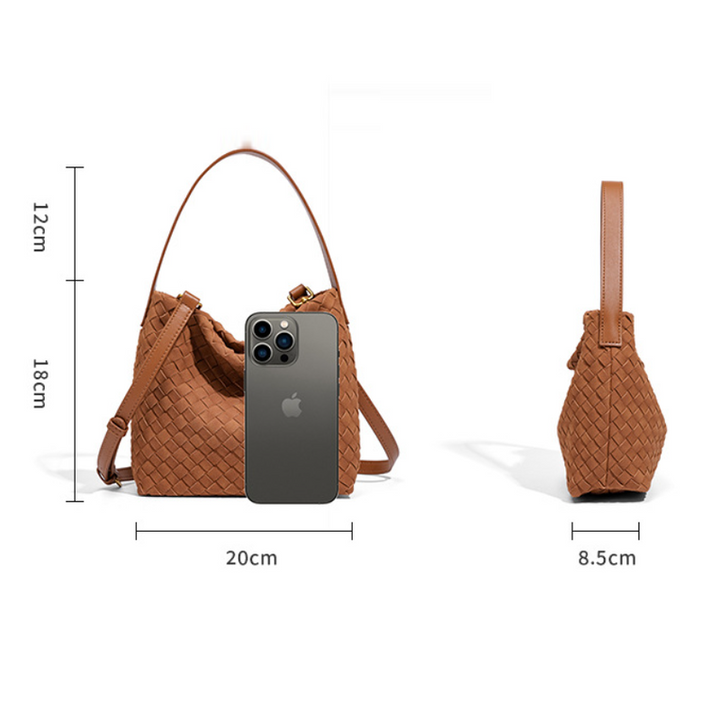THE FAUX SUEDE BLOCK VOLUME TOTE