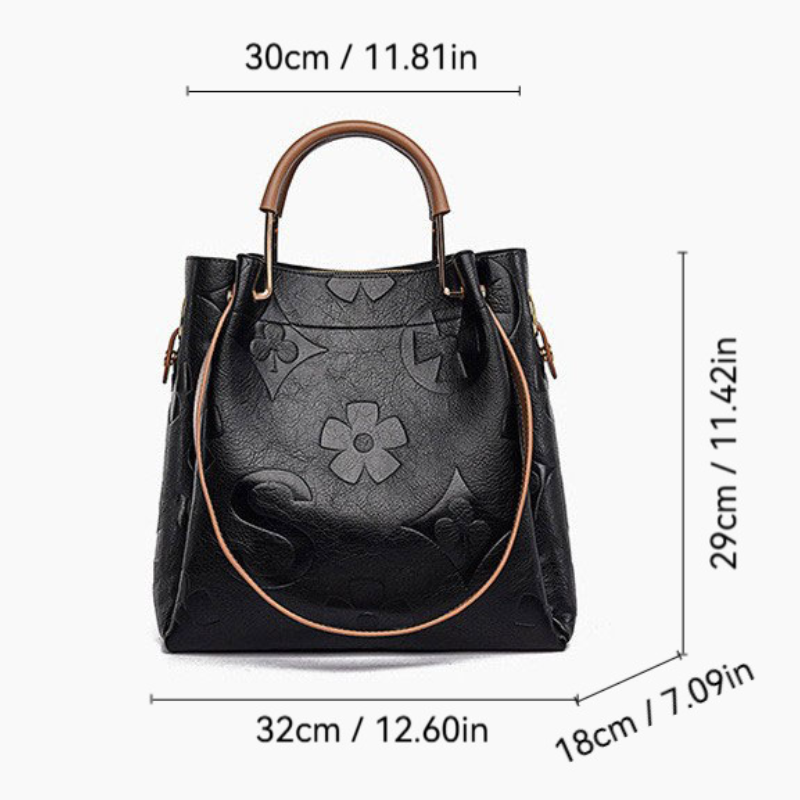 THE LUXE MONOGRAM EMBOSSED TOTE SET size chart 1